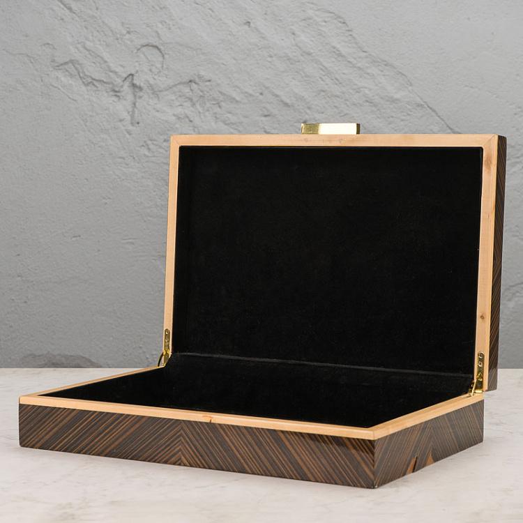 Подарочная коробка из дерева дисконт2 Giftbox Herringbone discount2