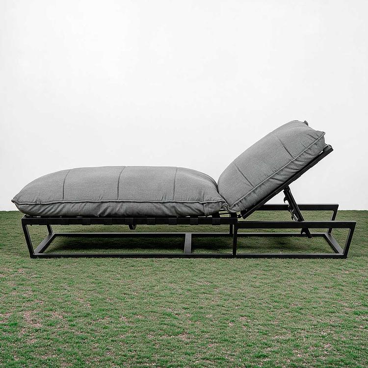 Садовый шезлонг-лежак Reef Lounger, Black акриловая ткань Flanelle - ракурс 3