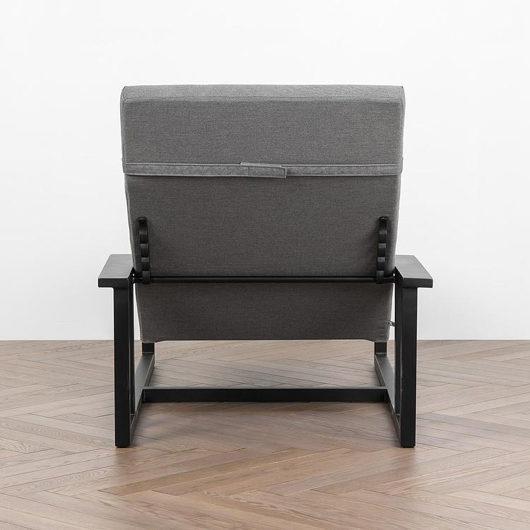 Садовый шезлонг-лежак Roxy Lounger, Black акриловая ткань Flanelle - ракурс 6