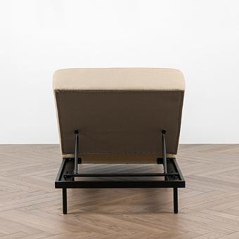 Садовый шезлонг-лежак Chic Lounger, Black акриловая ткань Heather Beige - ракурс 5