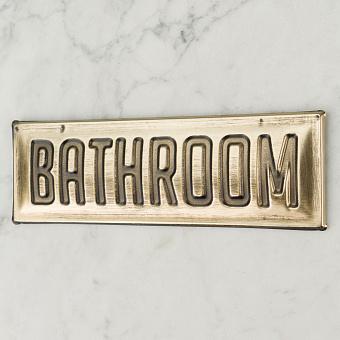 Табличка Brass Sign Bathroom 1