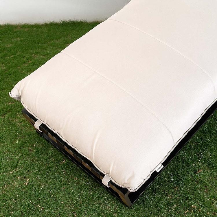 Садовый шезлонг-лежак Reef Lounger, Black акриловая ткань Light Stone - ракурс 6