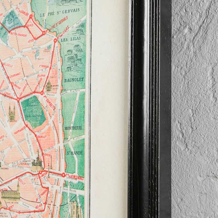 Картина-принт Карта Парижа, S Map Paris Small