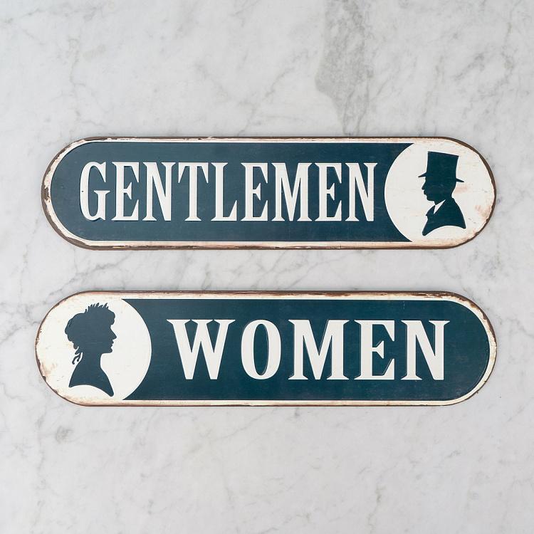 Металлическая табличка Джентльмены Sign 2D Gentlemen