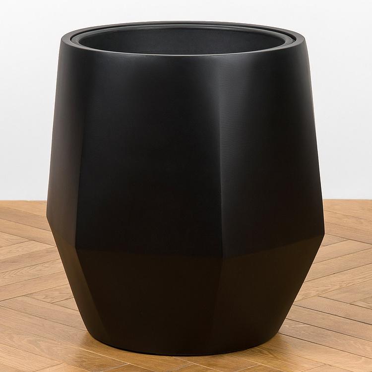 Кашпо Effectory Crystal Polyhedron Pot Anthracite Large
