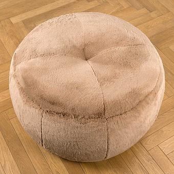 Пуфик Alaska Donut Pouf искусственный мех Big Bear Taupe - ракурс 3