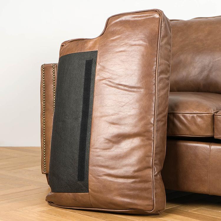 Двухместный диван Minister 2 Seater RM натуральная кожа Brown Franco - ракурс 11