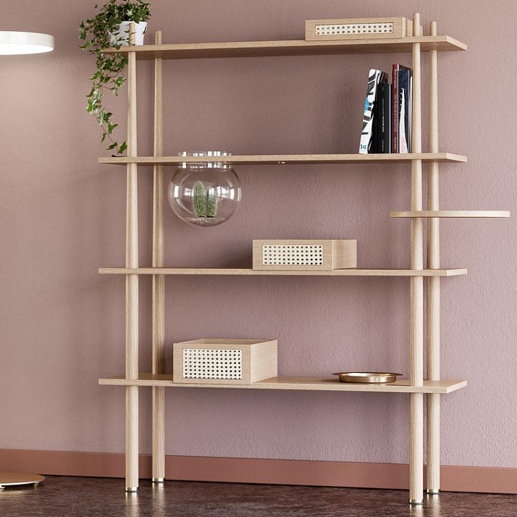 Набор из трёх коробок для стеллажа Сториз, светлый дуб Set Of 3 Stories Trays, Oak, Venetian Cane