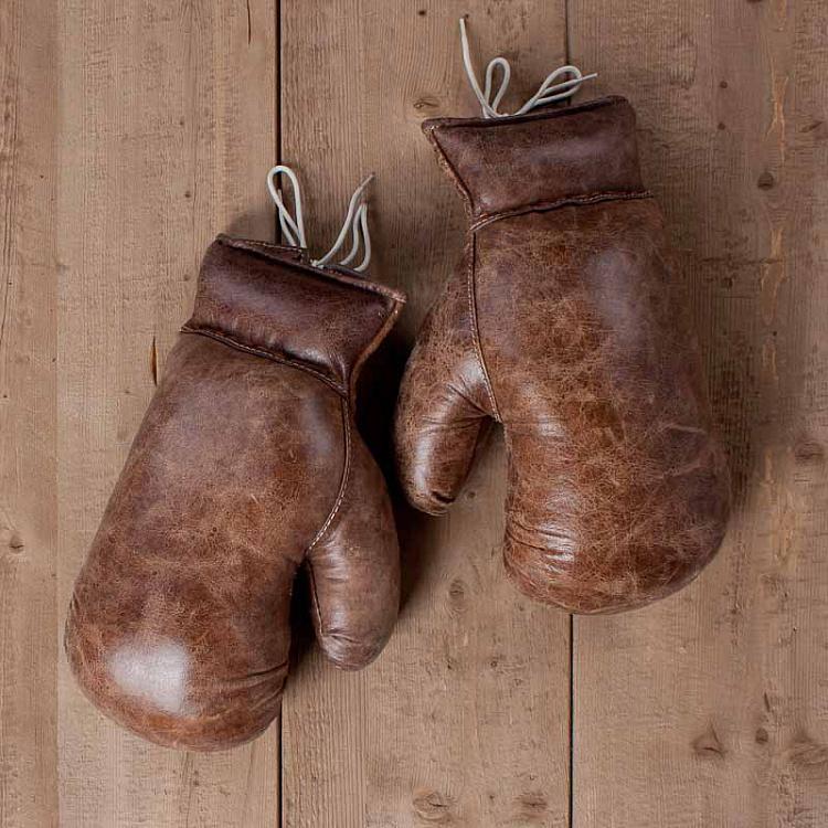 Декоративные кожаные боксёрские перчатки, Винтаж Сигар Sport Boxing Gloves Pair, Vintage Cigar