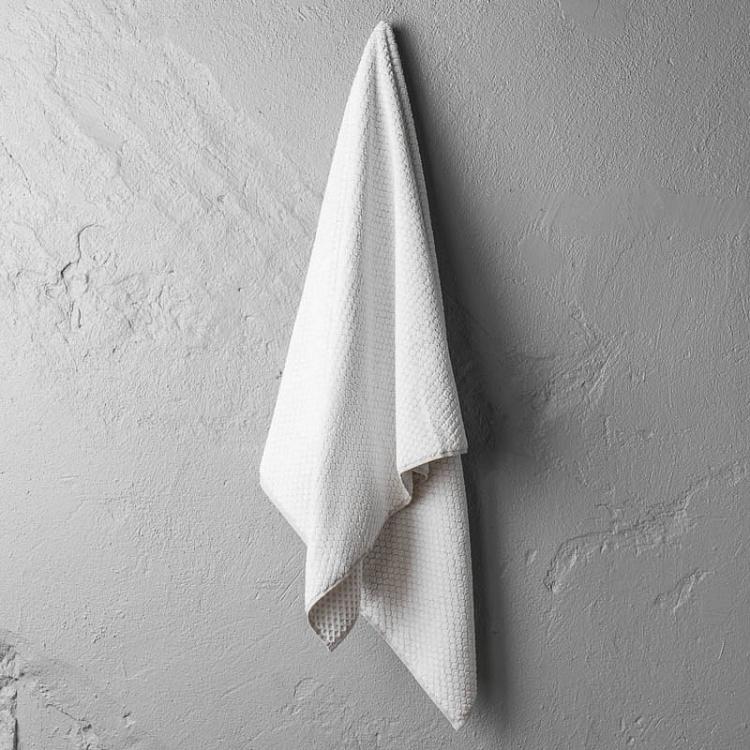 Белое махровое банное полотенце Пунто 70x140 см Punto Bath Towel White 70x140 cm