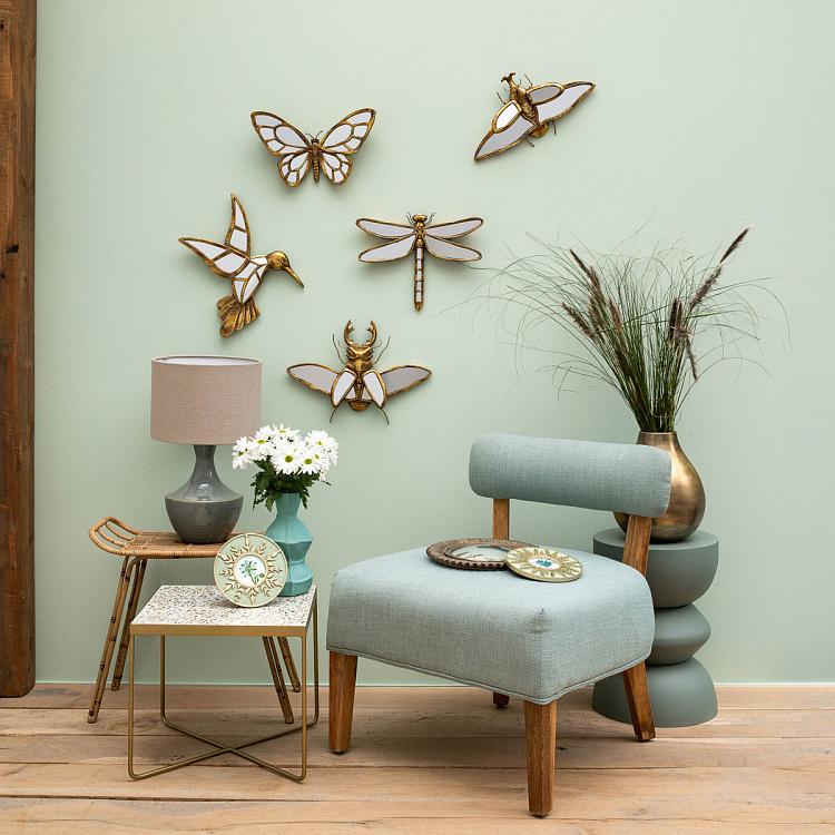 Настенное украшение с зеркалами Бабочка Butterfly Wall Deco With Mirrors