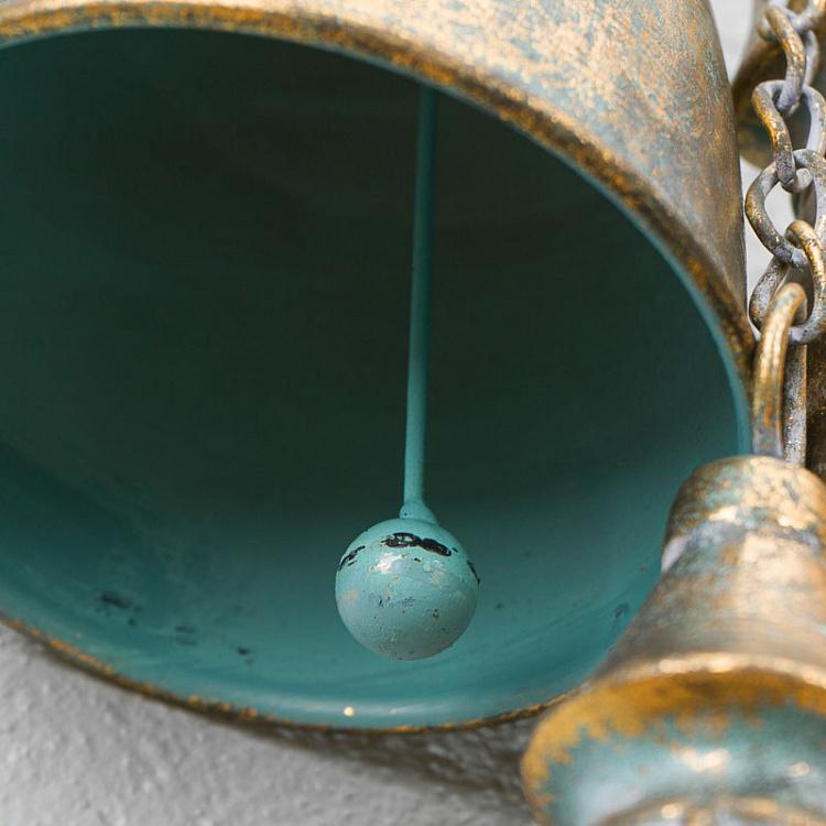 Новогодняя подвеска Золотые колокольчики Bells Gold 33 cm