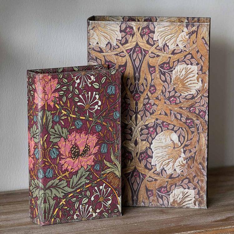 Set Of 2 Book Boxes Flowers