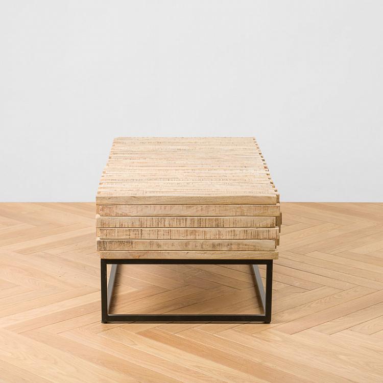 Журнальный стол с двумя ящиками из дерева манго Трики Tricky Coffee Table With 2 Drawers Mango Wood