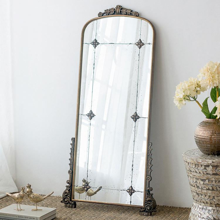 Зеркало с золотистым узором в антикварном стиле Antique Gold Wall Mirror