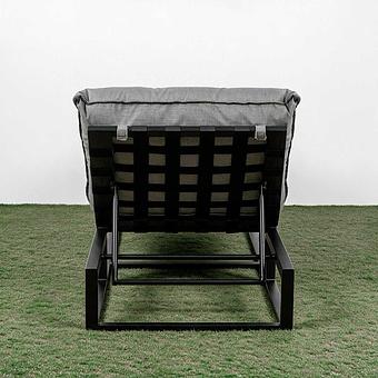 Садовый шезлонг-лежак Reef Lounger, Black акриловая ткань Flanelle - ракурс 5
