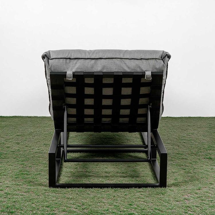 Садовый шезлонг-лежак Reef Lounger, Black акриловая ткань Flanelle - ракурс 5
