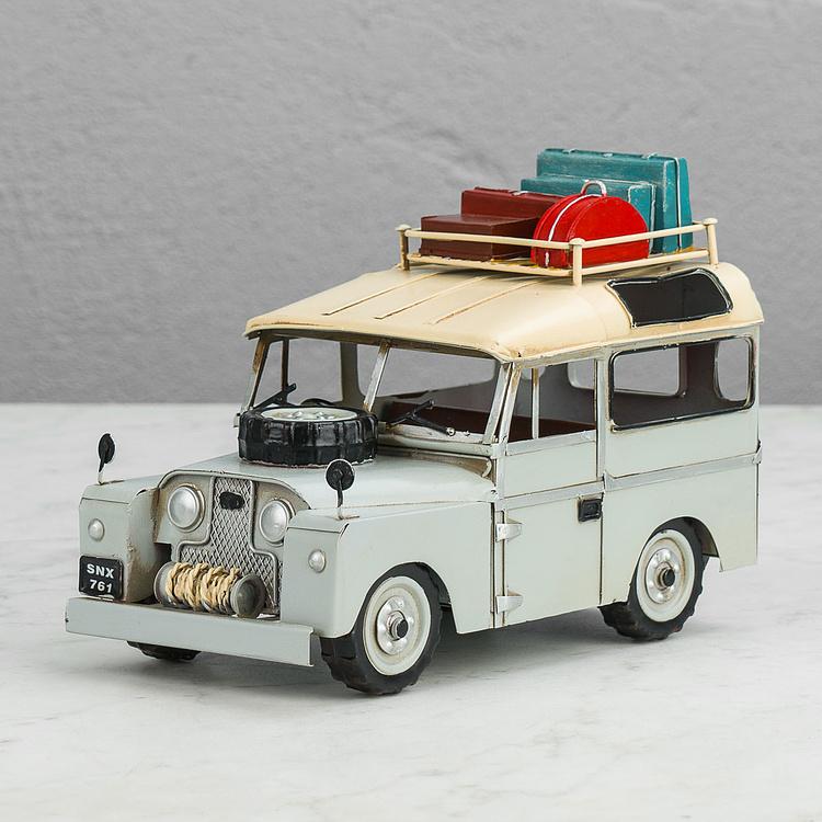 Статуэтка Винтажный Ленд Ровер с багажом Vintage Landrover With Luggage