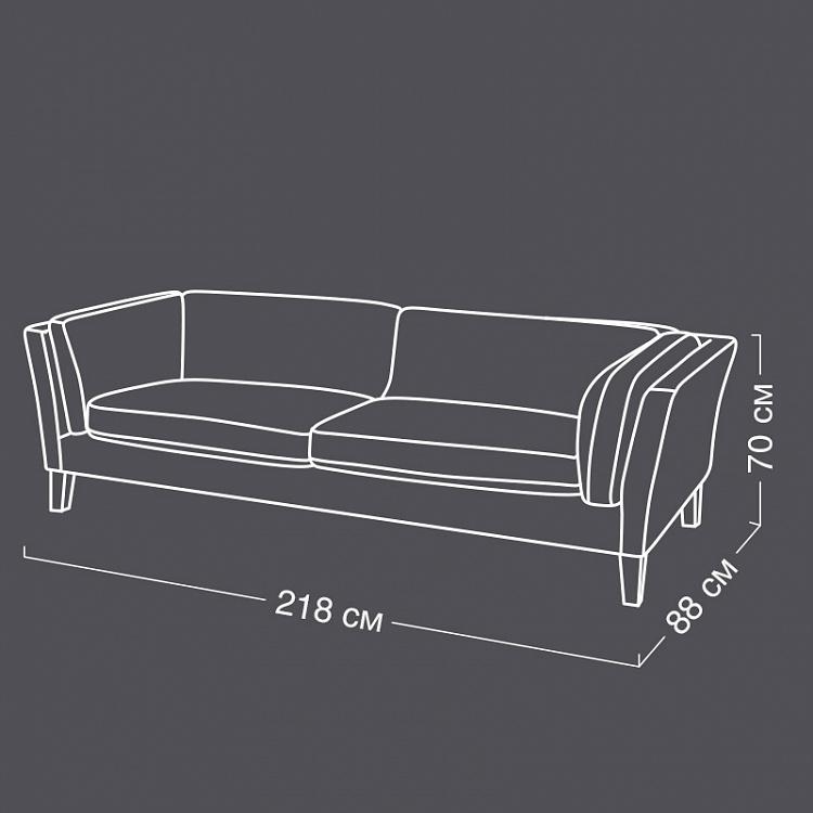 Трёхместный диван Верона, светлые ножки Verona 3 Seater, Oak Brown
