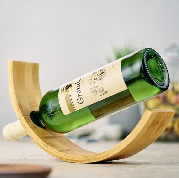 Бамбуковая подставка для бутылки Время для вина Wine Time 1 Bottle Stand