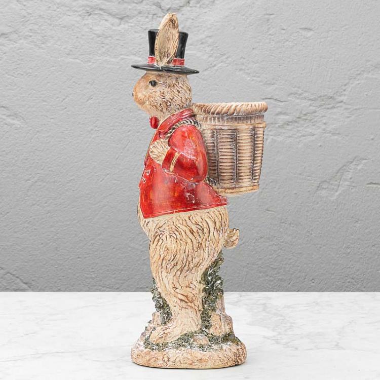 Статуэтка Кролик с корзиной Rabbit With Basket Figurine