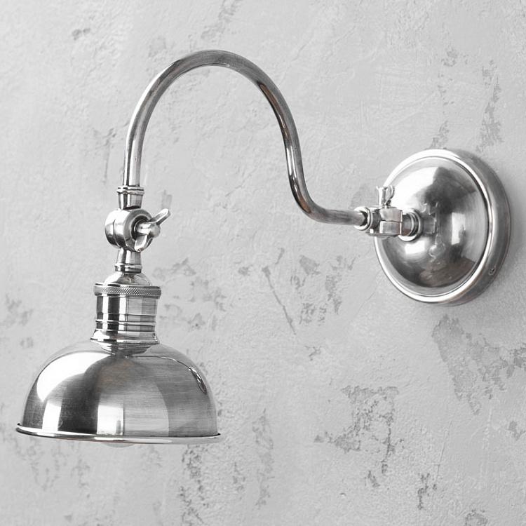 Nickel Wall Sconce Antique Silver
