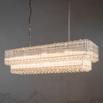 Люстра Vittoria Rectangular Chandelier стекло Clear Transparent Glass