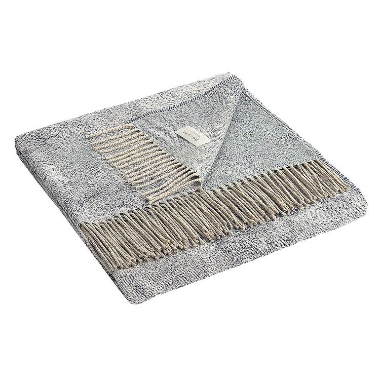 Бледно-голубой хлопковый плед Сорапис, 130x180 см Sorapis Plaid Blue 130x180 cm