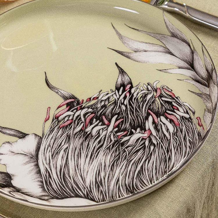 Жёлтая обеденная тарелка с дрэгон фрут Экзо Exo Dinner Plate Dragon Fruit Yellow