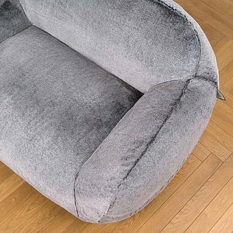 Двухместный диван Snug 2 Seater искусственный мех Grizzly Grey - ракурс 5