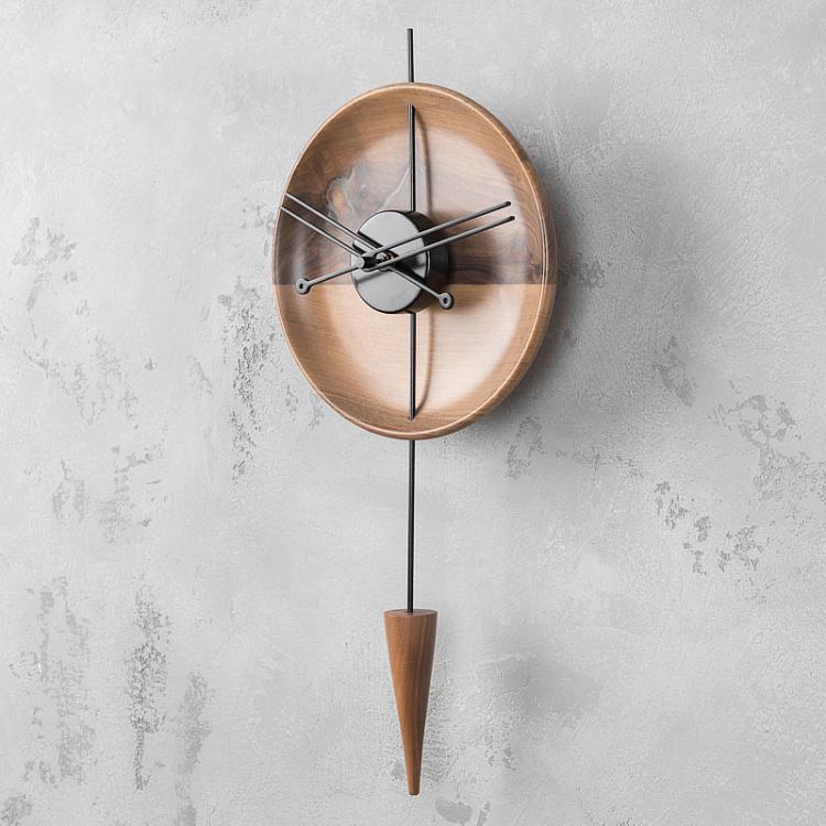 Настенные часы из ореха Орбита Orbit Walnut Clock
