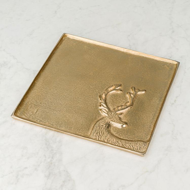 Tray Reindeer Gold