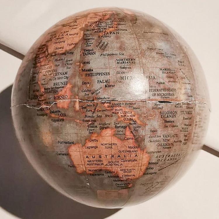 Vintage Green Globe Map Of The World discount1