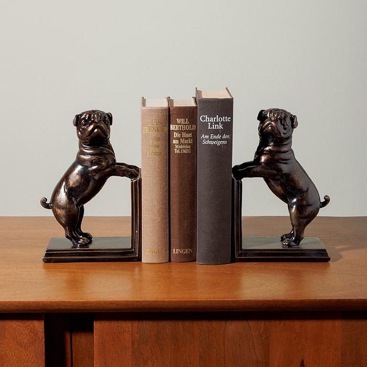 Набор из 2-х держателей для книг Bookend Standing French Bulldogs