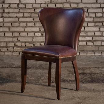 Стул Richmond Dining Chair, Antique Wood натуральная кожа Vintage Cigar