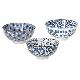 Набор из 3-х пиал Set Of 3 Bowls Portata Sapa Blue