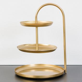 Сервировочная подставка Cake Stand Brass Patina