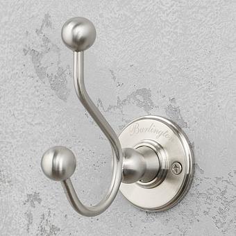 Double Hook Brushed Nickel