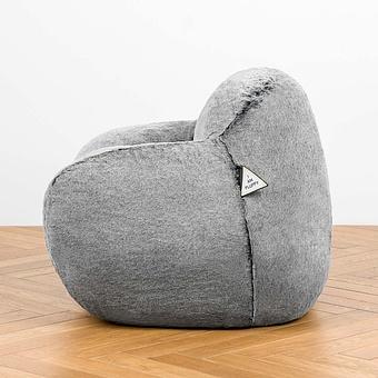 Кресло Baby Snug Chair искусственный мех Big Bear Pink - ракурс 3