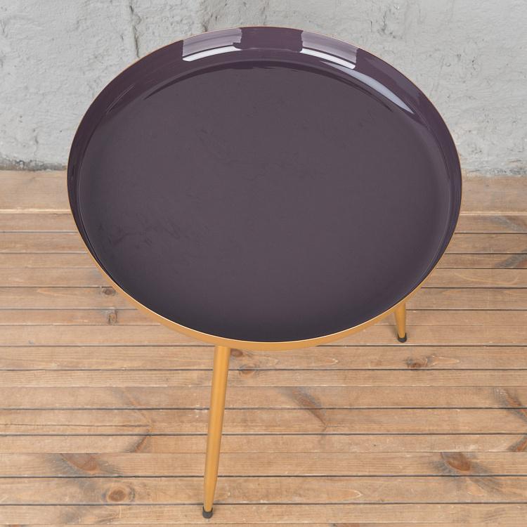 Пурпурный журнальный столик Шейдс, L Side Table Shades Gold/Purple Large