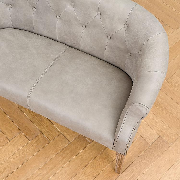 Двухместный кожаный диван Маршал, песочные ножки Marshall 2 Seater, Oak Sandwashed Leather