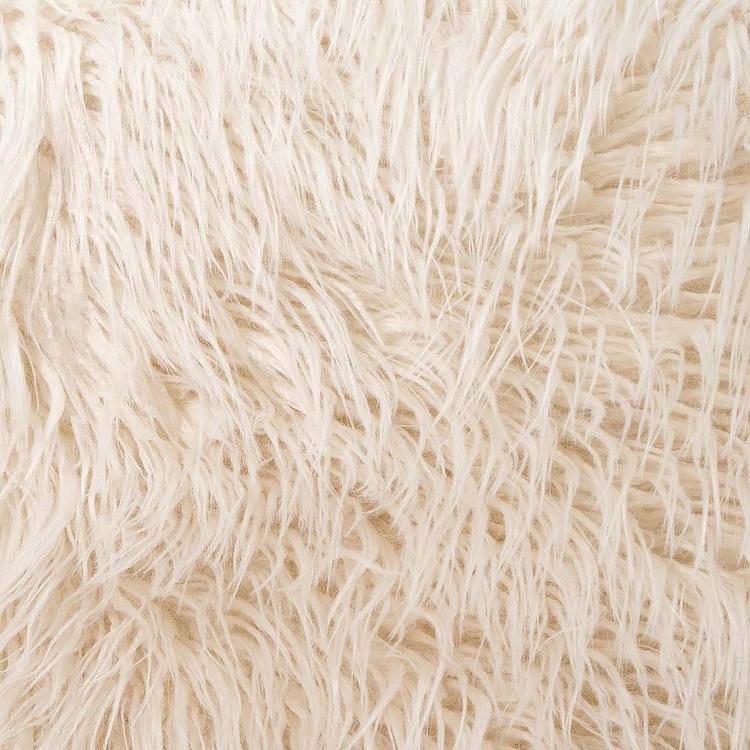 Пуфик Alaska Square Pouf Small искусственный мех Mongolia Cream - ракурс 4