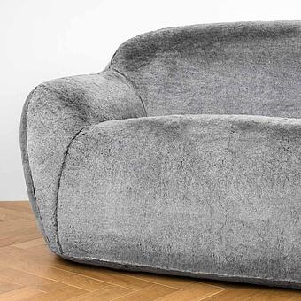 Двухместный диван Snug 2 Seater искусственный мех Grizzly Grey - ракурс 6
