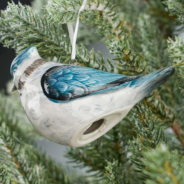 Ёлочная игрушка Синяя птичка Blue Bird 2 9,5 cm
