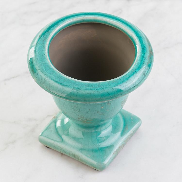 Бирюзовая ваза Медичи, S Medicis Vase Aqua Green Small