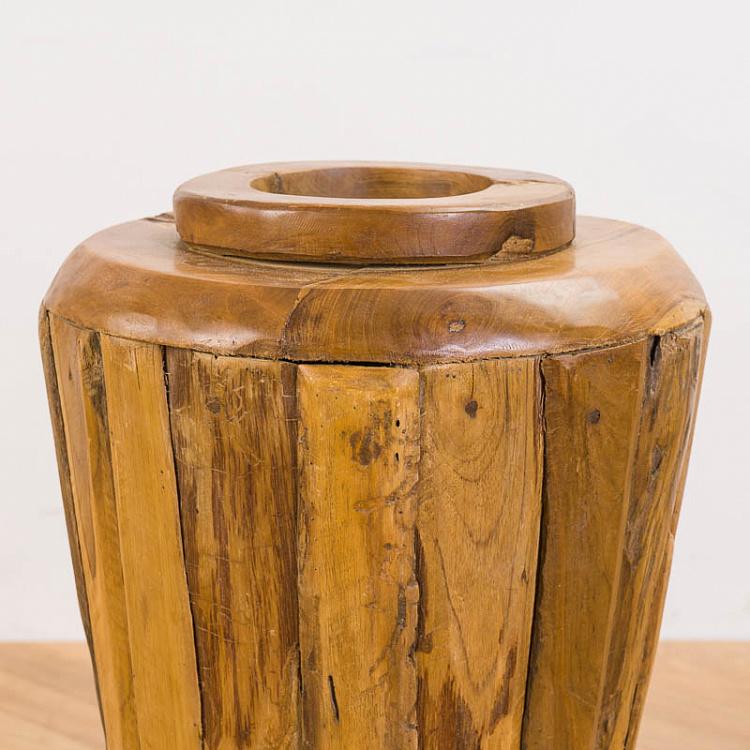 Ваза для цветов из тика Recycled Teak Jar