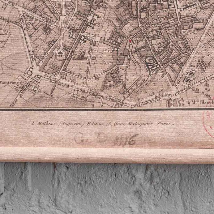 Принт на холсте карта Парижа Canvas Map Of Paris
