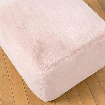 Пуфик Alaska Rectangular Pouf Small искусственный мех Big Bear Pink - ракурс 5