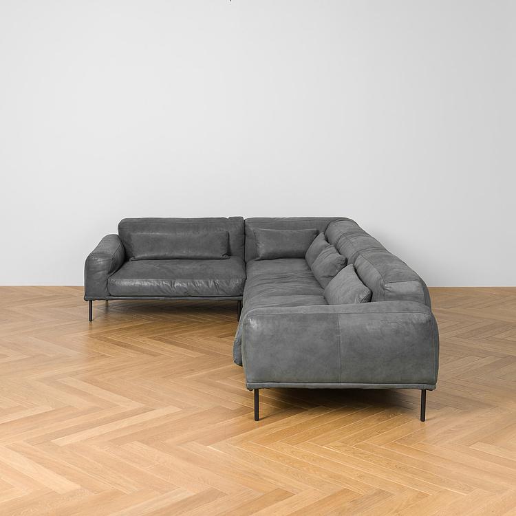 Угловой модульный кожаный диван Студио Studio Group Leather