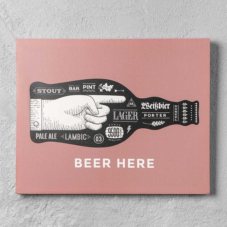 Принт на холсте Пиво здесь Canvas Picture Beer